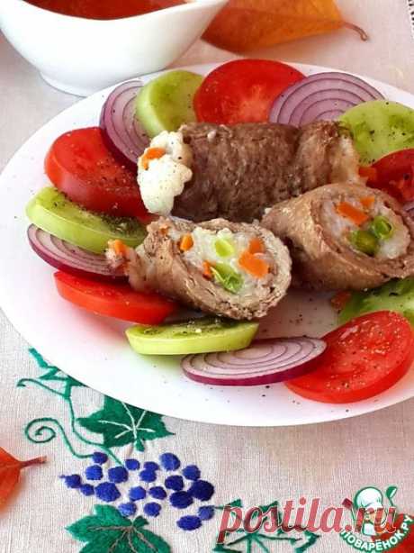 Мясные рулетики &quot;Гарнир внутри&quot; - кулинарный рецепт