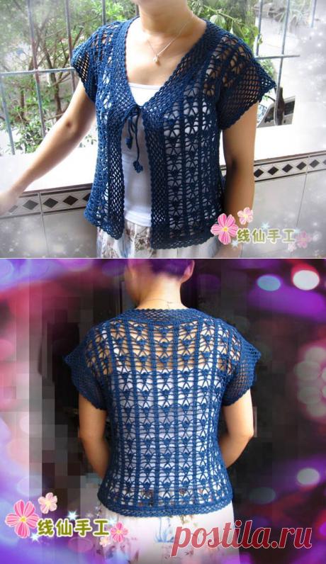 Летний жакет &quot;Античная корзинка&quot;.