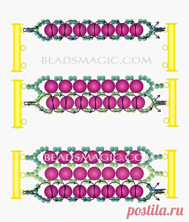 Free pattern for bracelet Snow | Pulseras | Bracelets, 11 and Us