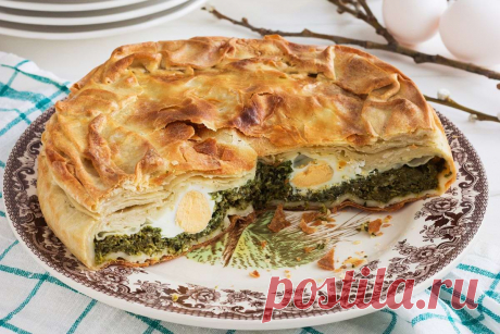 «Паскуалина» — традиционный итальянский пирог с яйцом и зеленью | Вкусные рецепты