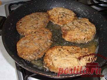 Грибные котлеты. Рецепт. Фото