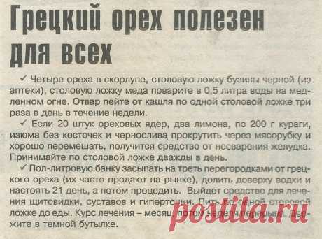 Грецкий орех полезен для всех