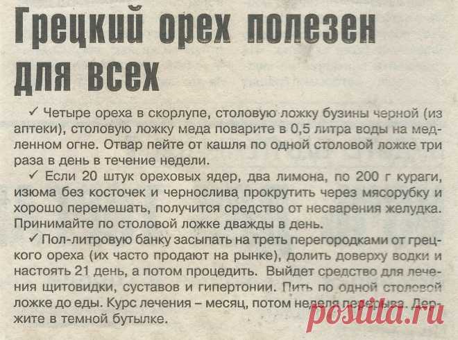 Грецкий орех полезен для всех