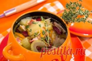 Рецепт Суп с беконом, сельдереем и фасольюLa-Minute - пошаговый рецепт приготовления с фото | Горячие супы | La-Minute - кулинарные рецепты