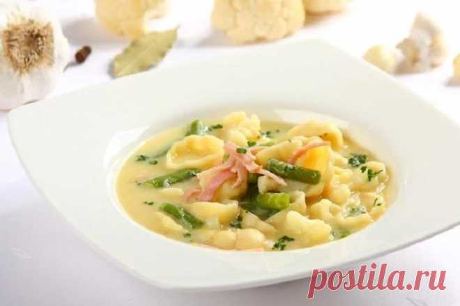 Суп из цветной капусты и стручковой фасоли – пошаговый рецепт с фото.
