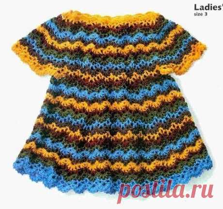 ДЕТСКОЕ ПЛАТЬЕ КРЮЧКОМ