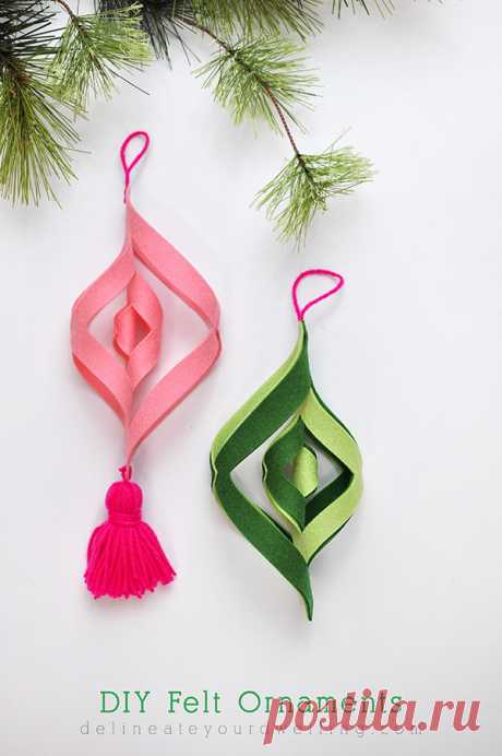елочные украшения из фетра