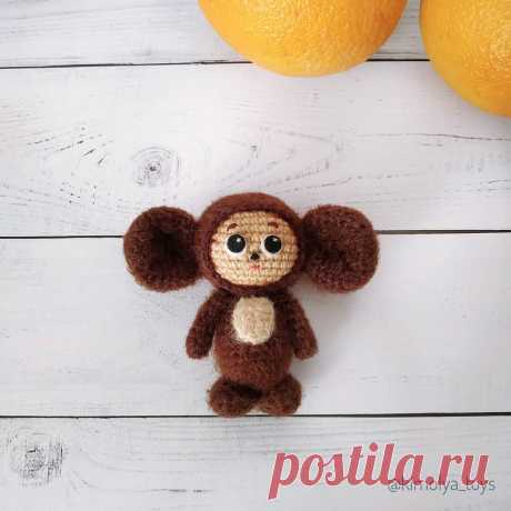PDF Чебурашка крючком. FREE crochet pattern; Аmigurumi doll patterns. Амигуруми схемы и описания на русском. Вязаные игрушки и поделки своими руками #amimore - Чебурашка из детского мультфильма Крокодил Гена и его друзья.