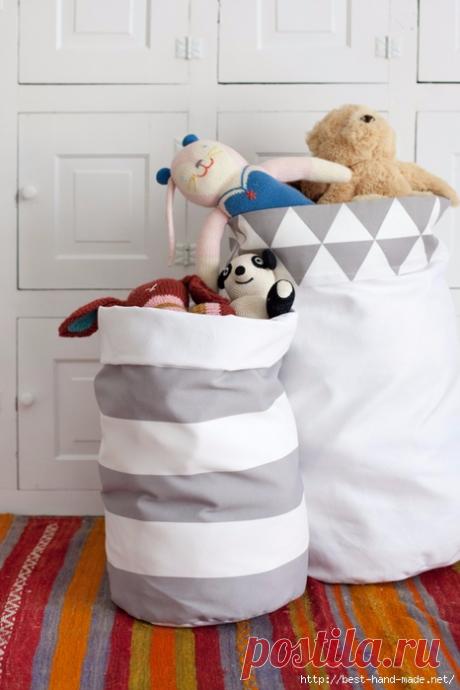 Шьем удобную текстильную корзину