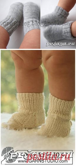 Вяжем носочки спицами для малышей
