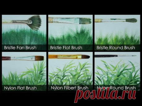 How to Paint Grasses Using Different Brushes by JM Lisondra