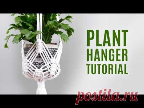 Macrame Plant Hanger DIY How to Start Plant Hanger - YouTube