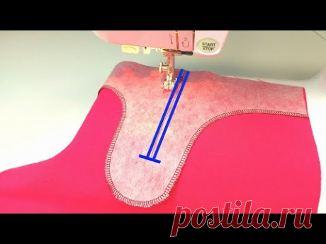🌺✅Техника шитья прямого рукава без манжеты с разрезом/Красивый дизайн рукава