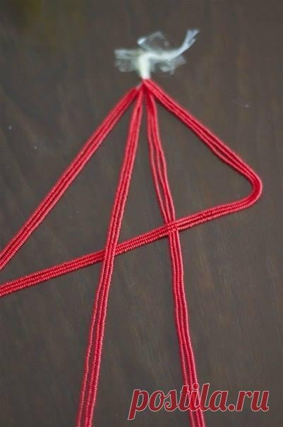 Простое ожерелье из бисера своими руками за 30 минут