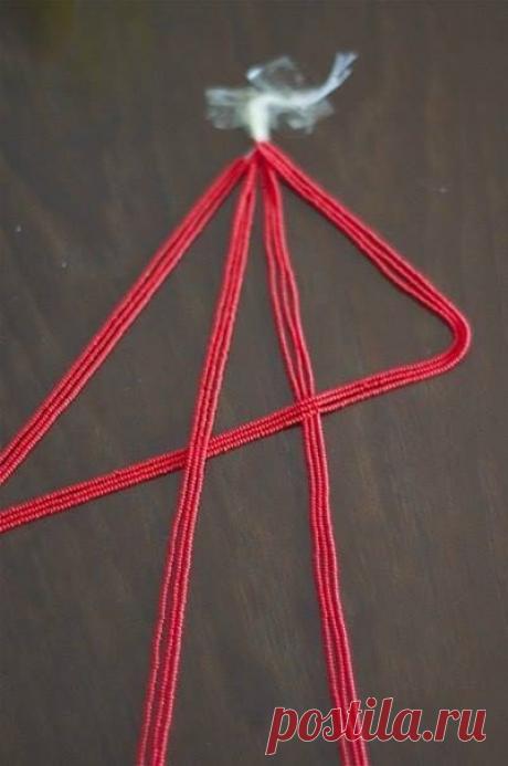 Простое ожерелье из бисера своими руками за 30 минут