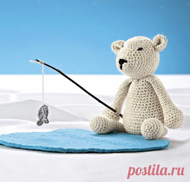 Белый мишка - схема вязания крючком. Вяжем Игрушки на Verena.ru