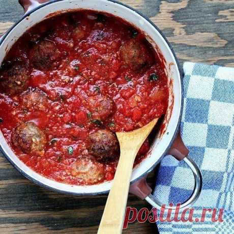 Запеченные мясные шарики по-итальянски | Готовим вместе