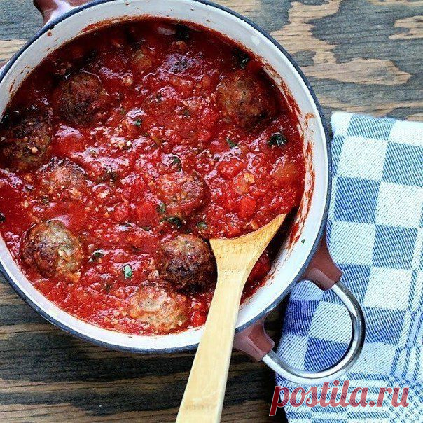 Запеченные мясные шарики по-итальянски | Готовим вместе