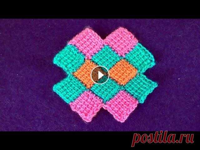 Энтерлак тунисским вязанием Энтерлак тунисским вязанием можно выполнить обычным крючком, так как он состоит из небольших участков. Такой способ вязания, который также можно назва...