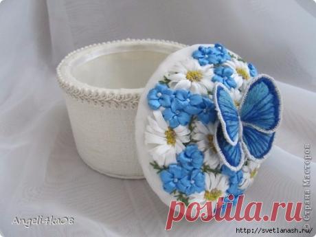 Шкатулка своими руками из бобины от скотча.