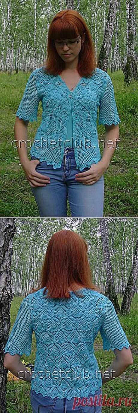 Кофточки с ананасовыми узорами - Вязание Крючком. Блог Настика