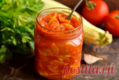 Самый вкусный салат из кабачков на зиму – рецепт с фото