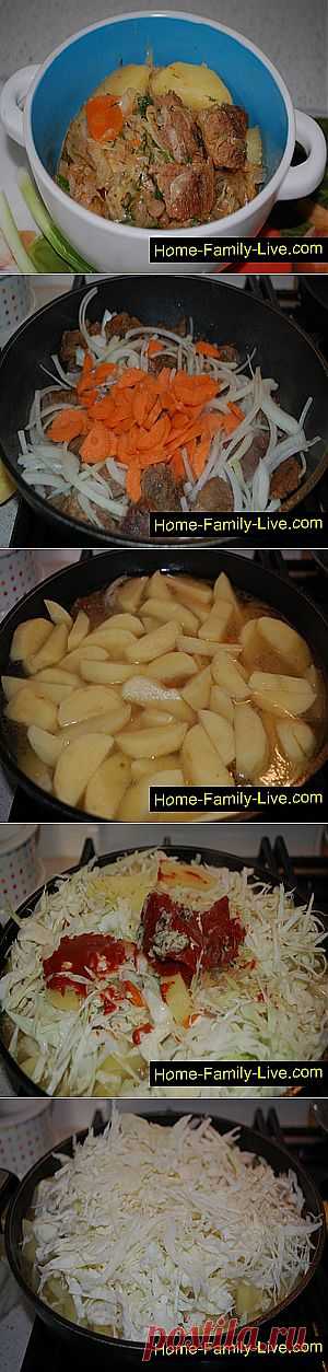 Кулинарные рецепты Капуста тушеная с картофелем &raquo; Кулинарные рецепты