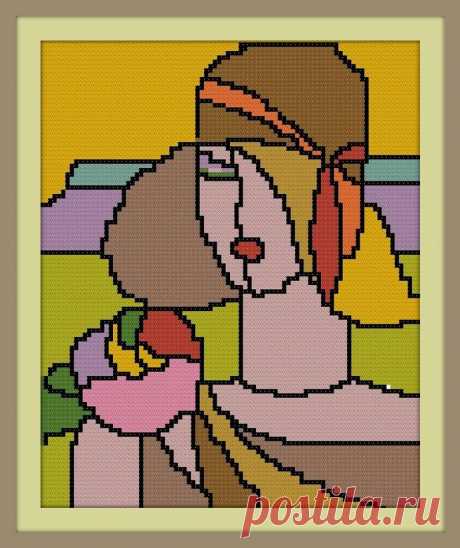 Lady in a Hat Cross Stitch Pattern Download Cross Stitch | Etsy