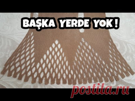 BAŞKA YERDE YOK!!! BENİM TASARIMIMLA TIĞ İŞİ YELPAZE (SARA) YELEK 4.BÖLÜM @ENTELDANTELORGUEVİ