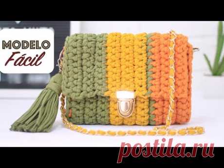 Bolsa de crochê com sobras de Fio de Malha - YouTube
