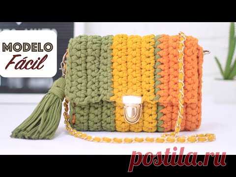 Bolsa de crochê com sobras de Fio de Malha - YouTube