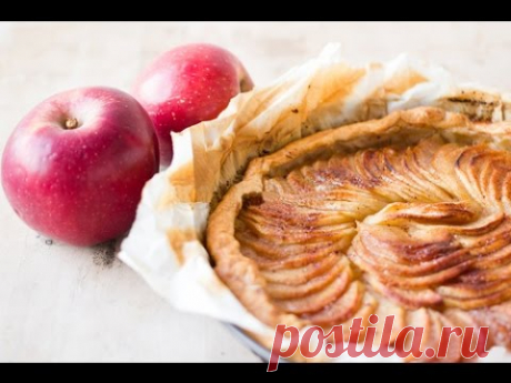 Яблочный Тарт с карамельным кремом и корицей рецепт - YouTube