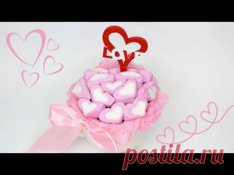 БУКЕТ из МАРШМЕЛЛОУ за 10 МИНУТ своими руками в кружке ❤ ЛЕГКО И ПРОСТО  ❤ DIY ❤  BOUQUET OF SWEETS