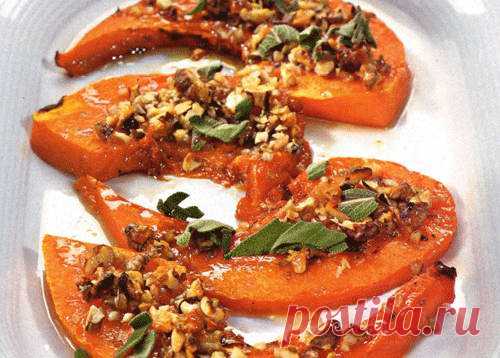 Медовая тыква с орехами