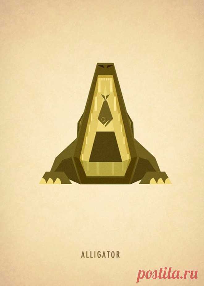 Ilustrador cria alfabeto feito com animais ⋆ Geekness