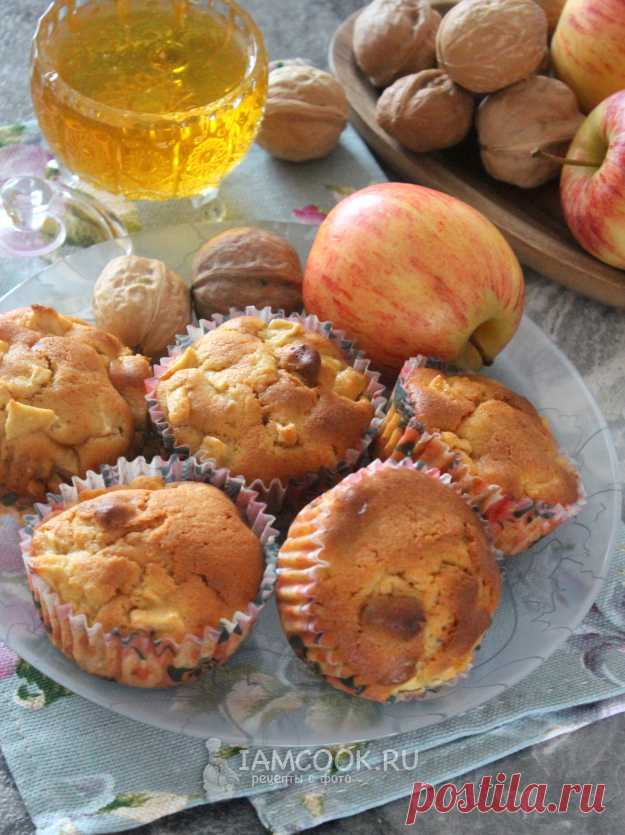 Медовые кексы с яблоками и орехами — рецепт с фото пошагово