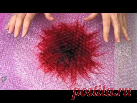 Wet Felted Poppy - YouTube
