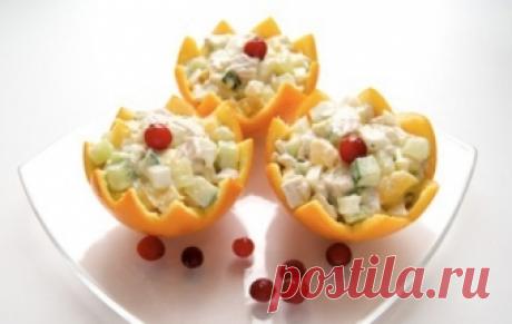 Салат в апельсине / Фруктовые салаты / TVCook: пошаговые рецепты с фото