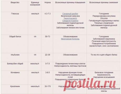 расшифровка биохимического анализа крови у взрослых таблица: 601 изображение найдено в Яндекс.Картинках