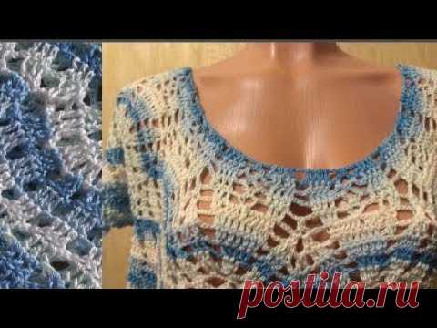 Обещанный вариант кофточки от горловины