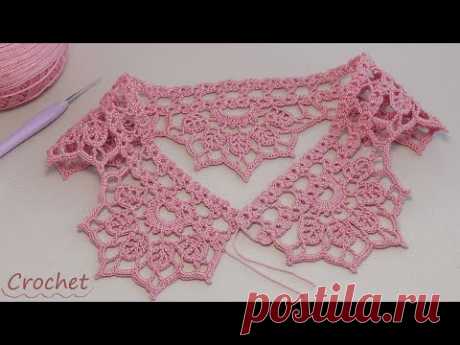 ЛЕНТОЧНОЕ КРУЖЕВО "Листики" вязание крючком🌿Easy to Crochet TAPE LACE Tutorial🌿