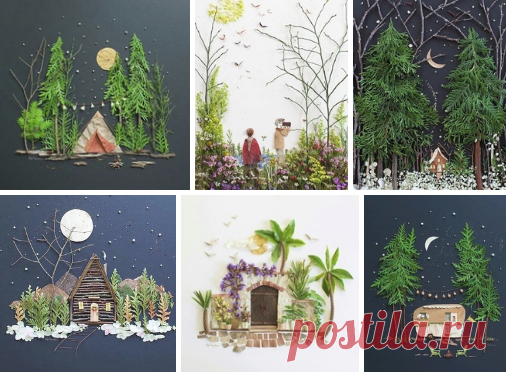 Картины из природных материалов