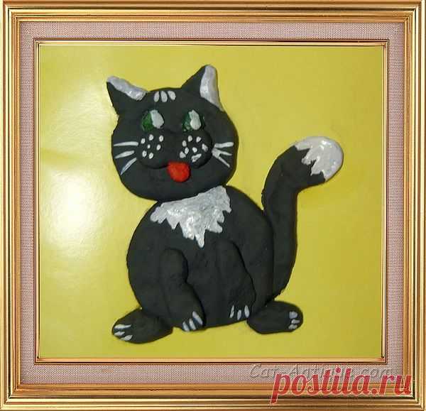 Как сделать котика из соленого теста. Мастер-класс.
