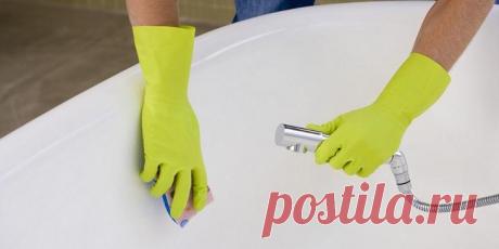 Очищаем ванну от желтизны и известкового налёта