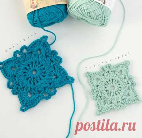Квадратный мотив. Схема. Дом рукоделия. Handmade, дизайн и декор