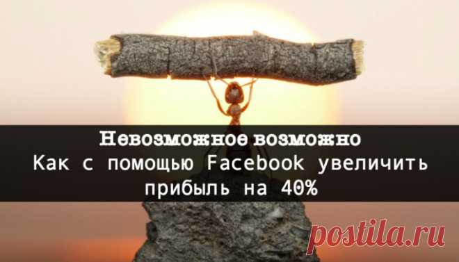 «Невозможное возможно»: как с помощью Facebook увеличить прибыль заказчика на 40% и уже за неделю привлечь новых клиентов - SMM-продажник от Лары и Пронина