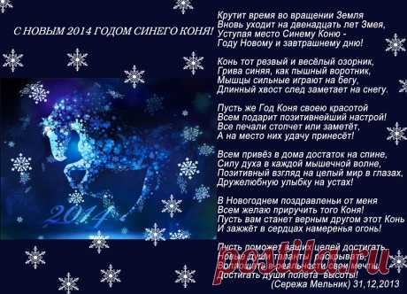 С Новым 2014 Годом Синего Коня!