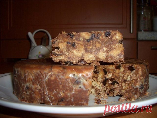 Тортик без выпечки с черносливом