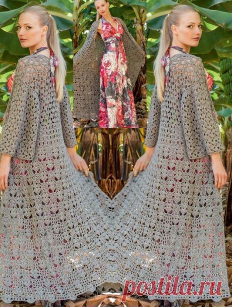 Пальто крючком.