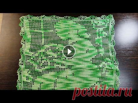 Салфетка в стиле филейного вязания #филейноевязание #салфетка #вязаниекрючком #вяжуtv Я хочу рассказать вам как можно связать красивую, интересную и очень простую салфетку. И за одно ра...